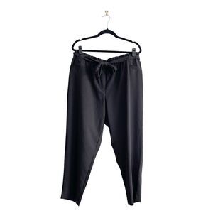 Reitmans Women's Belted Pleated High Waist Trouser Pants Black Size 20